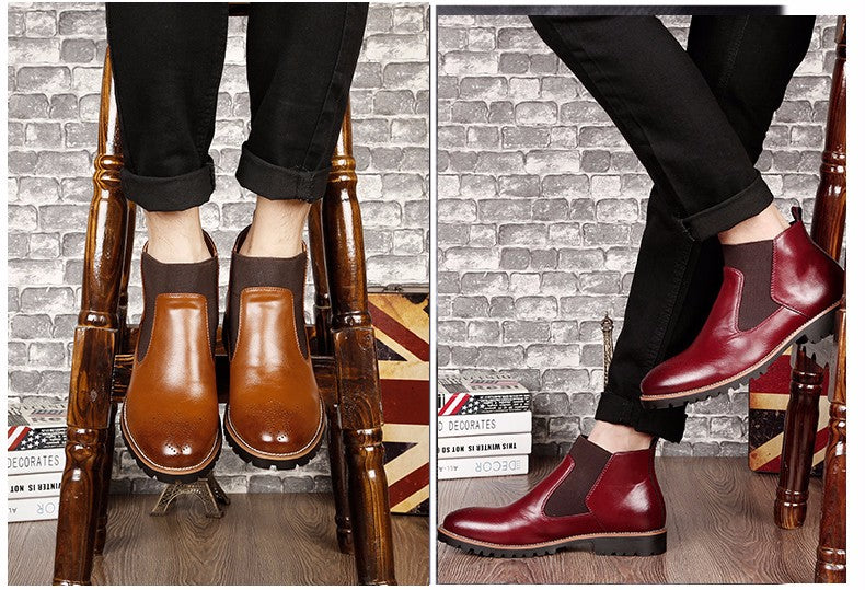 Luxury British Chelsea Leather Boots - 3 Colors