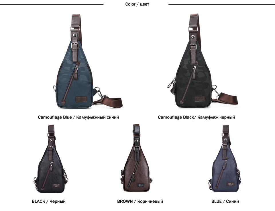 Luxury Leather Sling Bag - 5 Colors