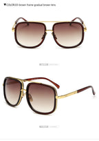 Square Pilot Mirrored Sunglasses