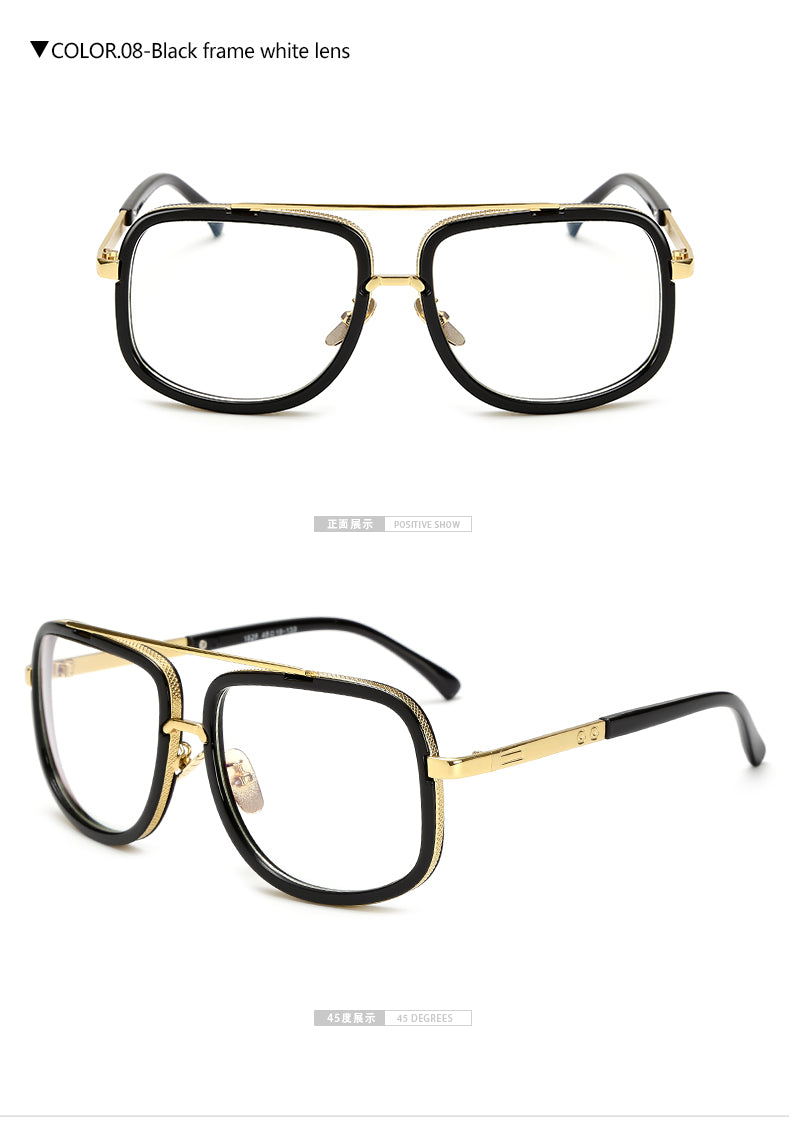 Square Pilot Mirrored Sunglasses