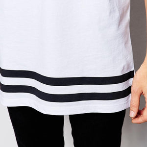 Longline Striped Long T-Shirt - 2 Colors