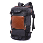 Modern Luxury Travel Backpack/Shoulder Bag in Black