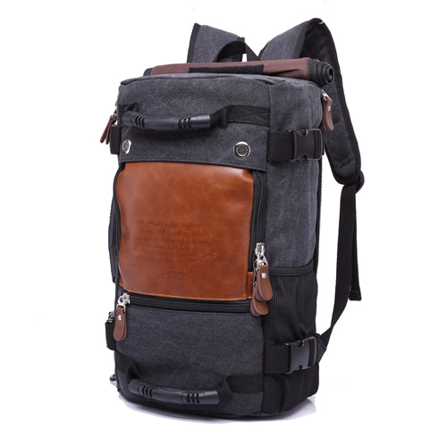 Modern Luxury Travel Backpack/Shoulder Bag in Black