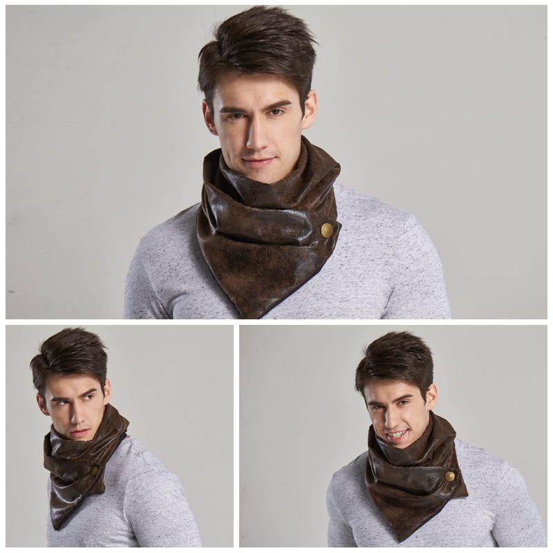 Faux Leather Neck Scarf - 4 Colors