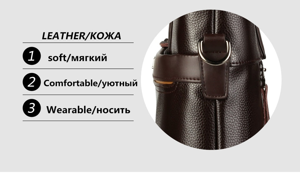 Luxury Leather Business Briefcase & Wallet - 3 Colors