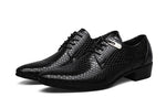 Luxury Snake Leather Design Dress Shoes