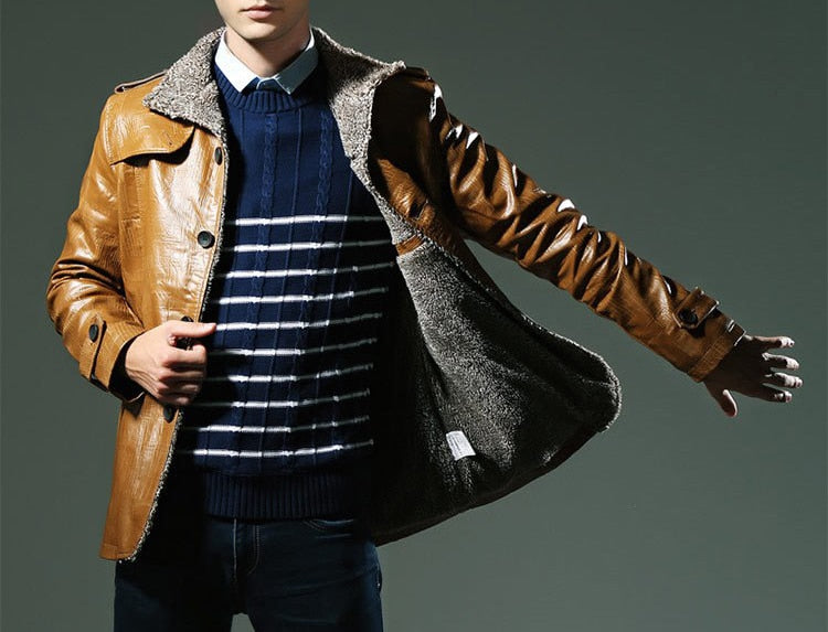 Luxury Fur Lined Leather Jacket