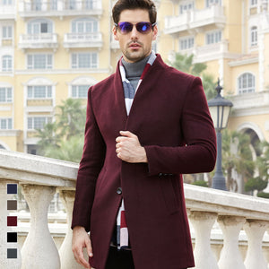 Luxury Slim Fit Thick Woollen Long Coat