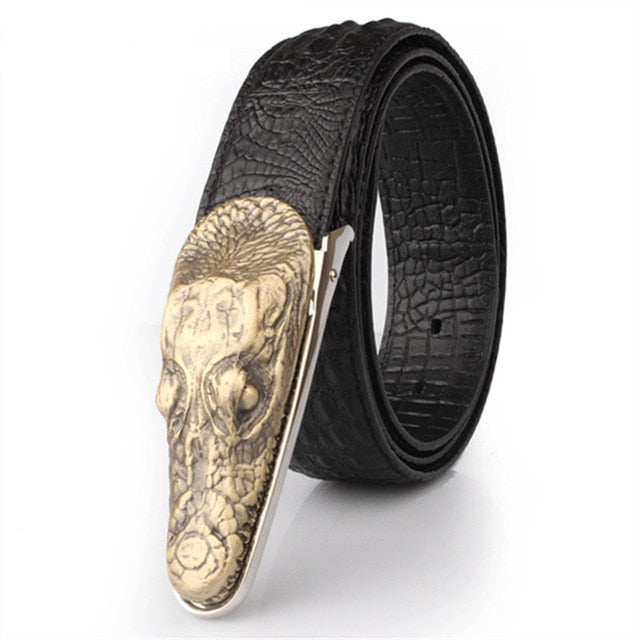 Luxury Metal Buckle Leather Belt