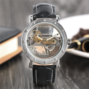 Luxury Hollow Automatic Leather Watch