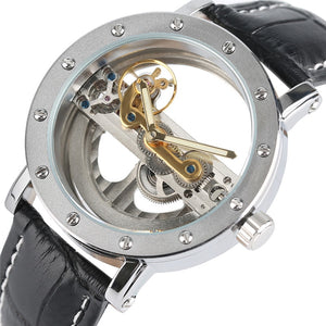 Luxury Hollow Automatic Leather Watch