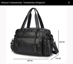 Luxury Leather Multipurpose Business Briefcase/Duffel Bag
