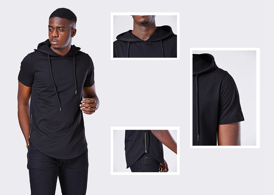 Luxury Hooded Long T-Shirt - 4 Colors