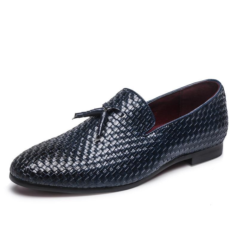 Luxury Tassel Weave Italian Leather Loafers - 3 Colors