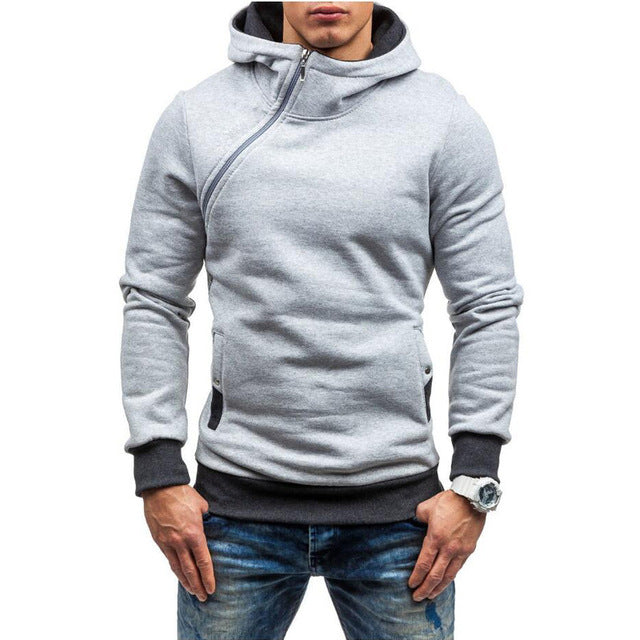 Premium Cross Zip Hoodie - 5 Colors in Light Grey