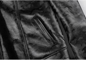 Padrone Luxury Leather Lamb Wool Jacket