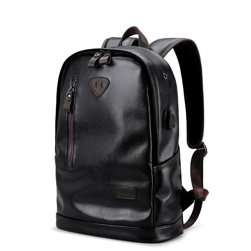 Leather Waterproof Laptop Backpack – Men's Luxury Boutique - X9X™