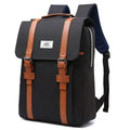 Vintage Canvas Backpack in Black