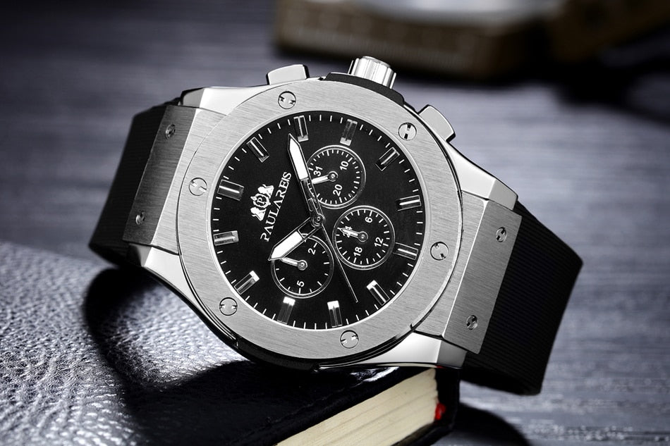 Mens Automatic Self Winding Luxury Sports Watch(Rubber Strap)
