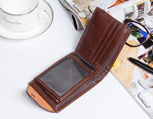 Leather Wallet with Zipper/Coin Pocket