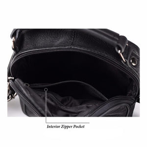 Genuine Raw Leather Messenger Bag