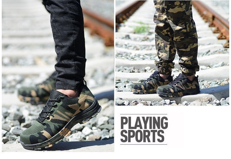 Premium Camouflage Puncture Proof Safety Shoes