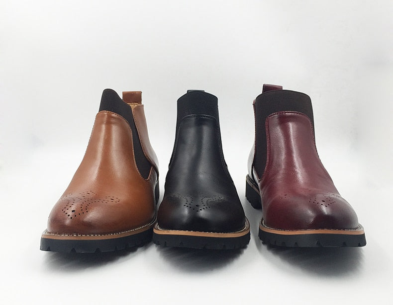 Luxury British Chelsea Leather Boots
