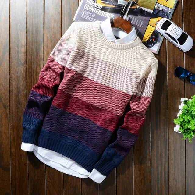 Luxury Wool Striped Sweater