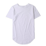 Curved Hem Long Line T-Shirt - 9 Colors