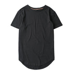 Curved Hem Long Line T-Shirt - 9 Colors