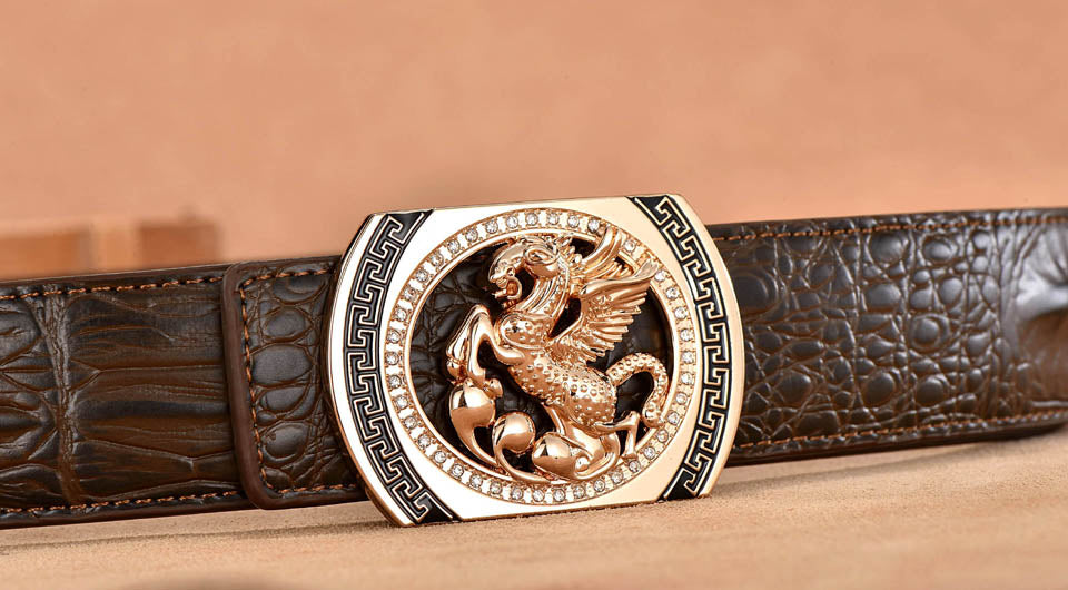 Luxury Pegasus Leather Belt