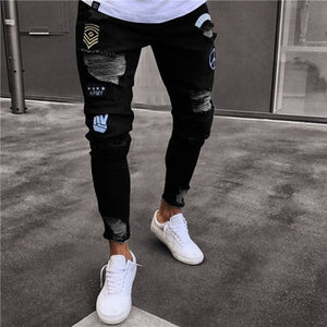 Bleached Ripped & Frayed Patchwork Skinny Jeans
