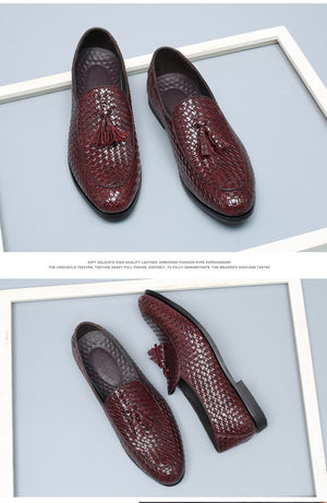 Luxury Handmade Leather Tassel Loafers