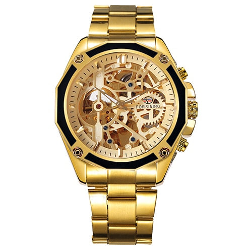 Luxury 3D Bezel Automatic Skeleton Watch