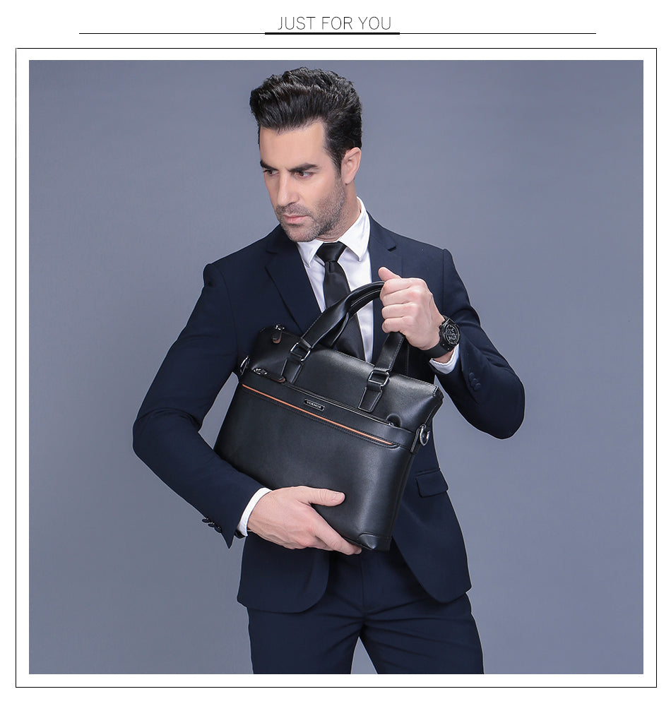 Premium Leather Modern Briefcase & Wallet - 2 Colors