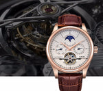 Luxury Tourbillon Automatic Leather Watch