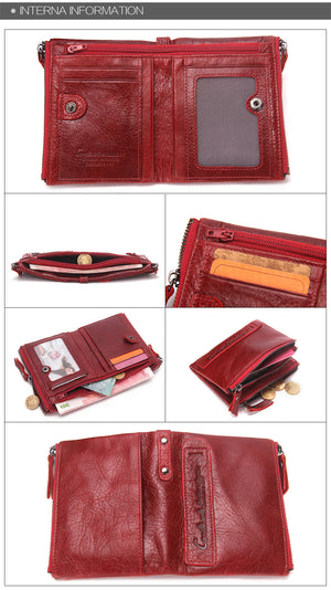 Vintage Genuine Crazy Horse Leather Wallet/Coin Purse - 3 Colors