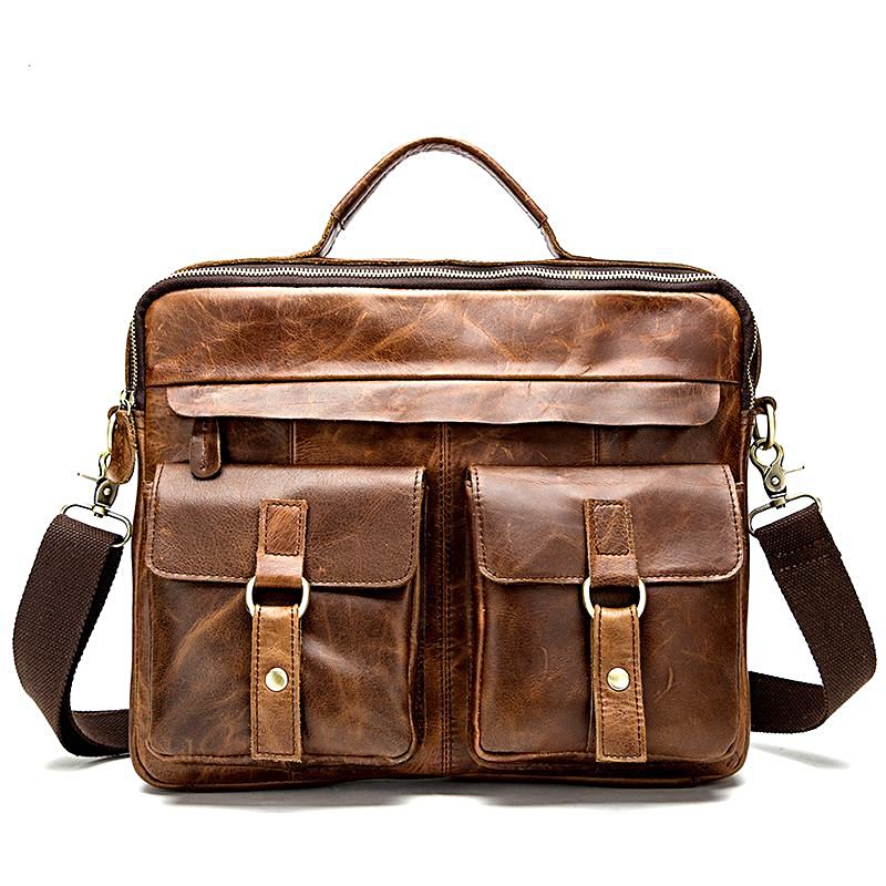 Premium Genuine Leather Briefcase - 11 Different Colors