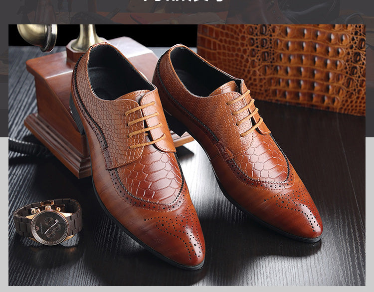 Luxury Leather Pointed Toe Dress Shoes