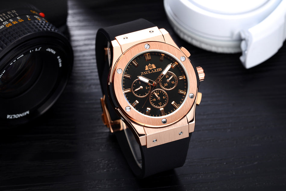 Luxury Automatic Sports Watch - Rubber Strap