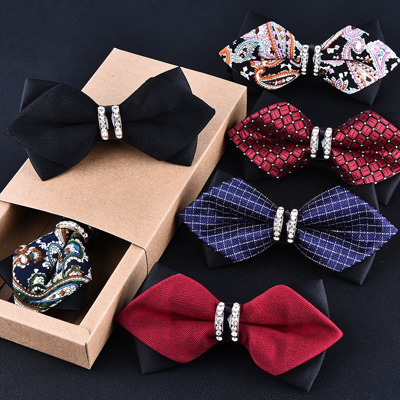 Luxury Crystal/Metal Decoration Bow Ties - 26 Colors