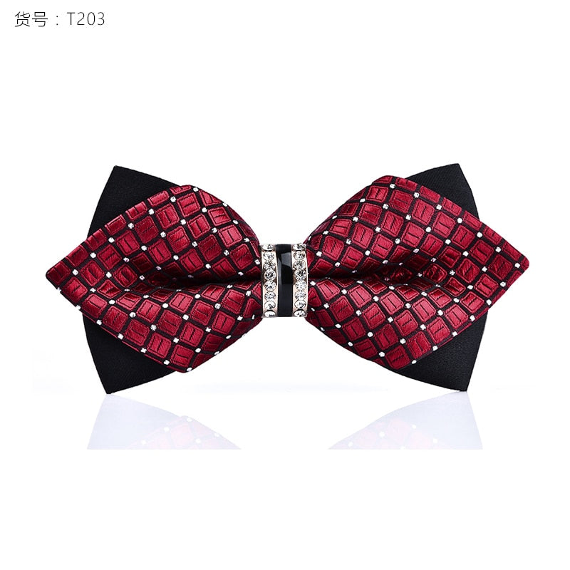 Luxury Crystal/Metal Decoration Bow Ties - 26 Colors