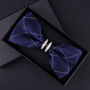 Elegant Tuxedo Metal/Crystal Bow Ties - 42 Colors