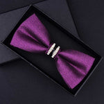Elegant Tuxedo Metal/Crystal Bow Ties - 42 Colors