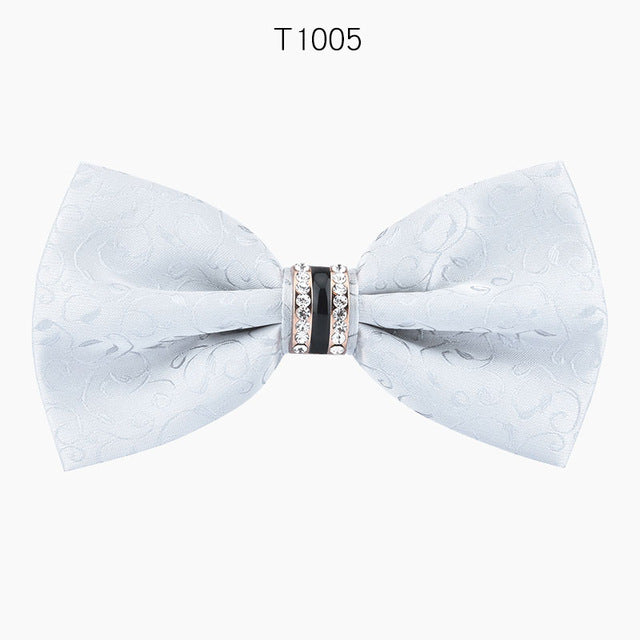 Elegant Tuxedo Metal/Crystal Bow Ties - 42 Colors