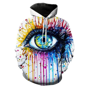 Rainbow Eye 3D Print Hoodie