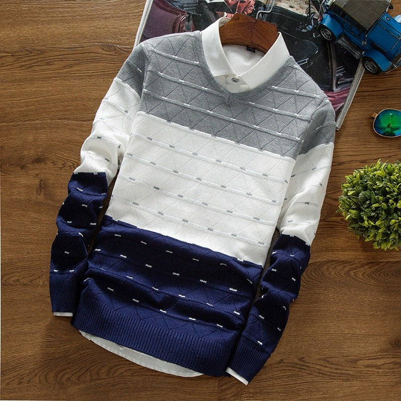 Premium V-Neck Ribbed Sweater