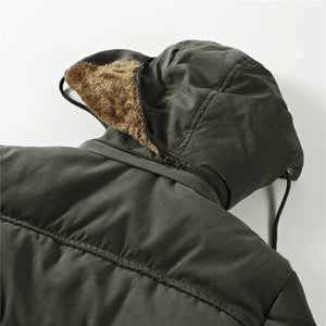 Premium Fleece Fur Hooded Parka