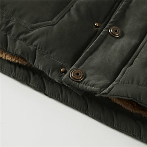 Premium Fleece Fur Hooded Parka