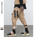 STRAPS XRZ Elastic Waist Cargo Pants in Khaki